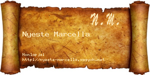 Nyeste Marcella névjegykártya